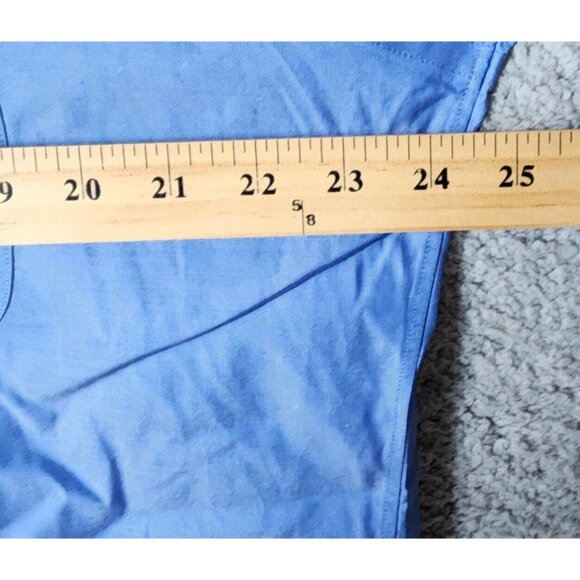 Brooks Brothers Blue Non Iron Long Sleeve Button Down Dress Shirt Size 16 Cotton - Picture 9 of 12